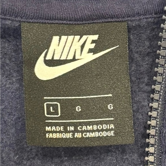 Nike France Football 2020 Soccer Rare Hooded Sweatshirt Embroidered Logo Sz  L - Picture 7 of 8